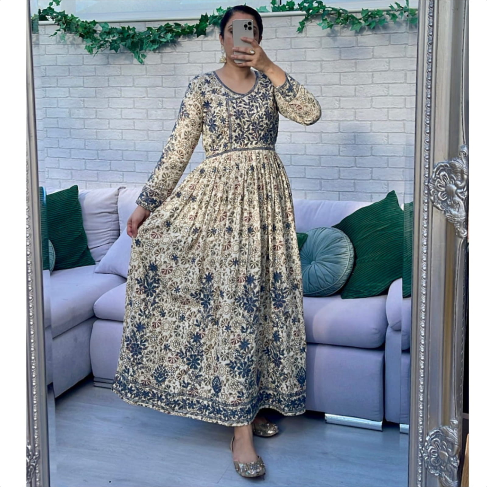 Modest embroidered dress best sale